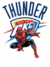 Oklahoma City Thunder Spider Man Logo heat sticker
