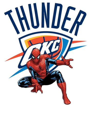 Oklahoma City Thunder Spider Man Logo custom vinyl decal