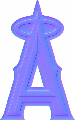 los angeles angels of anaheim Colorful Embossed Logo heat sticker