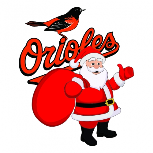 Baltimore Orioles Santa Claus Logo heat sticker