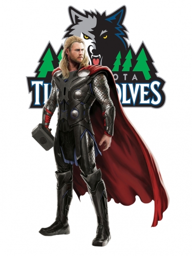 Minnesota Timberwolves Thor Logo heat sticker