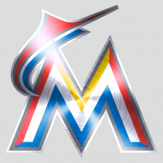 Miami Marlins Stainless steel logo heat sticker