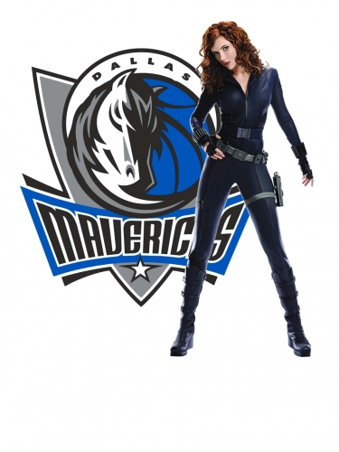 Dallas Mavericks Black Widow Logo custom vinyl decal