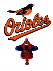 Baltimore Orioles Spider Man Logo heat sticker