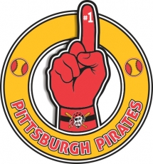 Number One Hand Pittsburgh Pirates logo custom vinyl decal