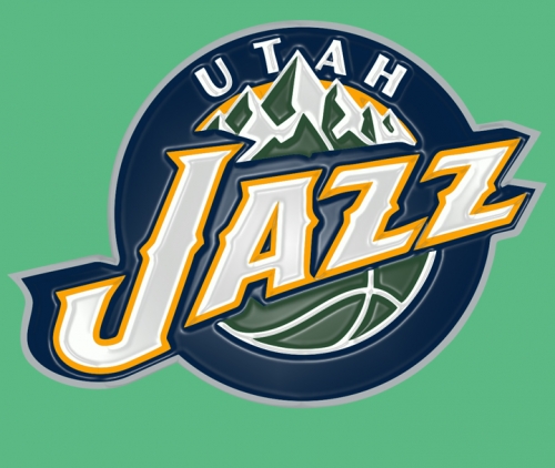 Utah Jazz Plastic Effect Logo custom vinyl decal