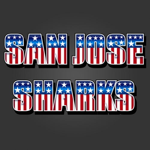 San Jose Sharks American Captain Logo heat sticker