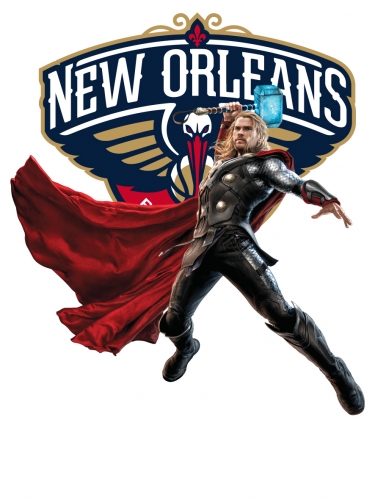 New Orleans Pelicans Thor Logo heat sticker