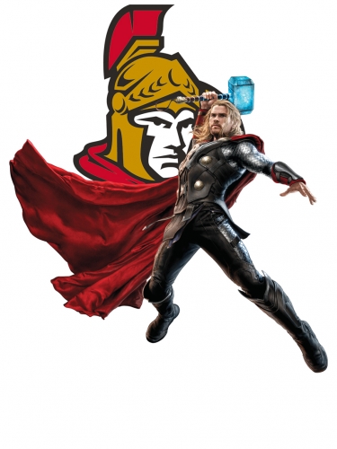 Ottawa Senators Thor Logo heat sticker