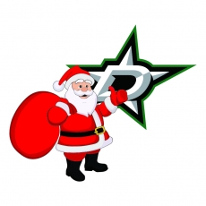 Dallas Stars Santa Claus Logo heat sticker