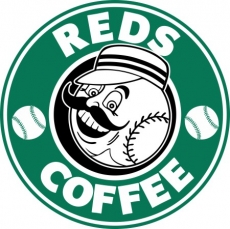 Cincinnati Reds Starbucks Coffee Logo heat sticker