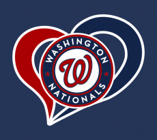 Washington Nationals Heart Logo custom vinyl decal