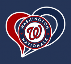 Washington Nationals Heart Logo heat sticker