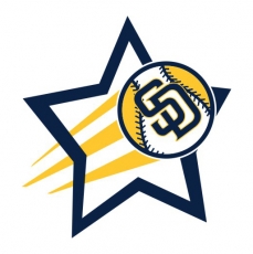 San Diego Padres Baseball Goal Star logo heat sticker
