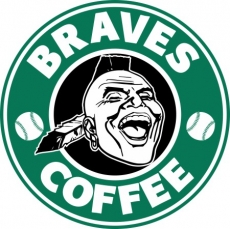 Atlanta Braves Starbucks Coffee Logo heat sticker