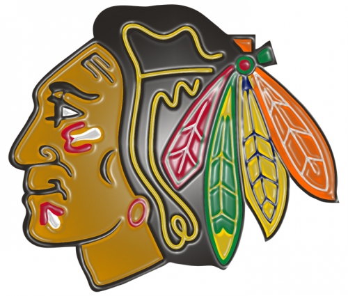 Chicago Blackhawks Plastic Effect Logo custom vinyl decal