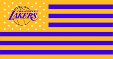 Los Angeles Lakers Flag001 logo custom vinyl decal