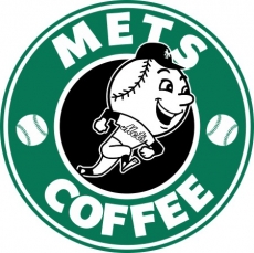 New York Mets Starbucks Coffee Logo heat sticker
