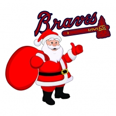 Atlanta Braves Santa Claus Logo heat sticker