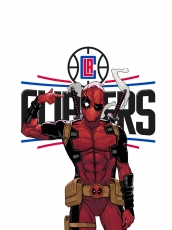 Los Angeles Clippers Deadpool Logo custom vinyl decal