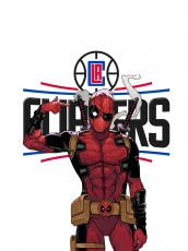 Los Angeles Clippers Deadpool Logo heat sticker