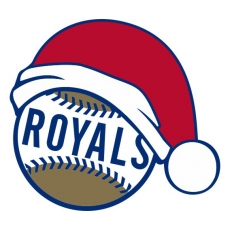 Kansas City Royals Baseball Christmas hat logo heat sticker