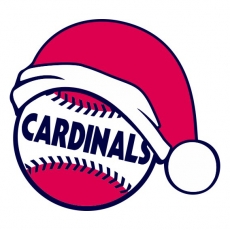 St. Louis Cardinals Baseball Christmas hat logo heat sticker