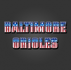 Baltimore Orioles American Captain Logo heat sticker
