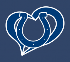 Indianapo lis Colts Heart Logo heat sticker