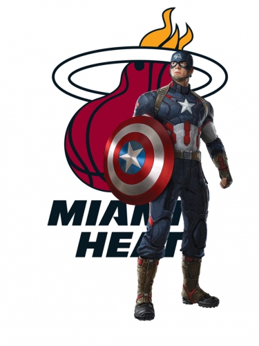 Miami Heat Captain America Logo heat sticker