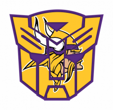 Autobots Minnesota Vikings logo heat sticker