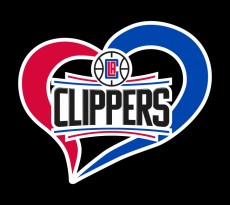 Los Angeles Clippers Heart Logo heat sticker