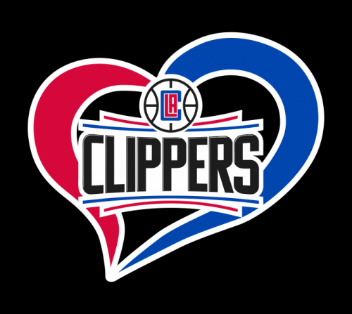 Los Angeles Clippers Heart Logo custom vinyl decal