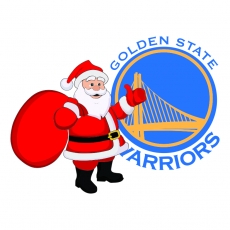 Golden State Warriors Santa Claus Logo heat sticker