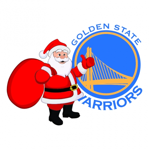 Golden State Warriors Santa Claus Logo heat sticker