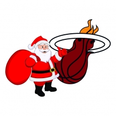 Miami Heat Santa Claus Logo heat sticker