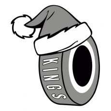 Los Angeles Kings Hockey ball Christmas hat logo heat sticker
