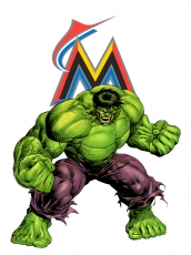 Miami Marlins Hulk Logo heat sticker