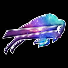 Galaxy Buffalo Bills Logo heat sticker