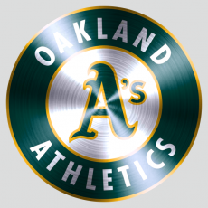 Oakland Athletics Stainless steel logo heat sticker