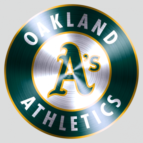 Oakland Athletics Stainless steel logo heat sticker