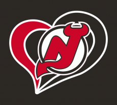New Jersey Devils Heart Logo custom vinyl decal