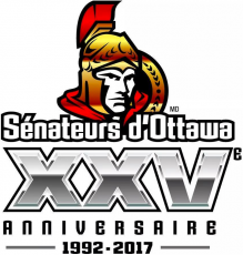 Ottawa Senators 2016 17 Anniversary Logo heat sticker