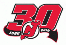 New Jersey Devils 2011 12 Anniversary Logo custom vinyl decal