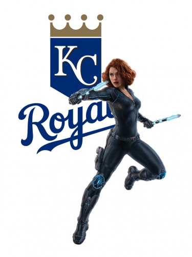 Kansas City Royals Black Widow Logo heat sticker