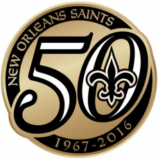 New Orleans Saints 2016 Anniversary Logo heat sticker