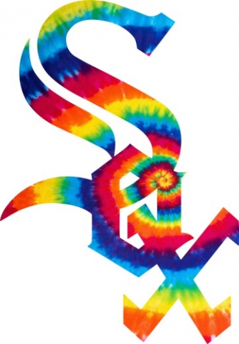 Chicago White Sox rainbow spiral tie-dye logo custom vinyl decal
