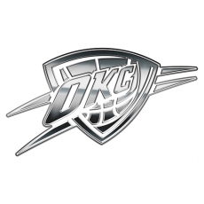 Oklahoma City Thunder Silver Logo heat sticker