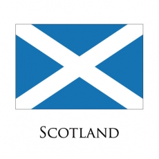 Scotland flag logo heat sticker