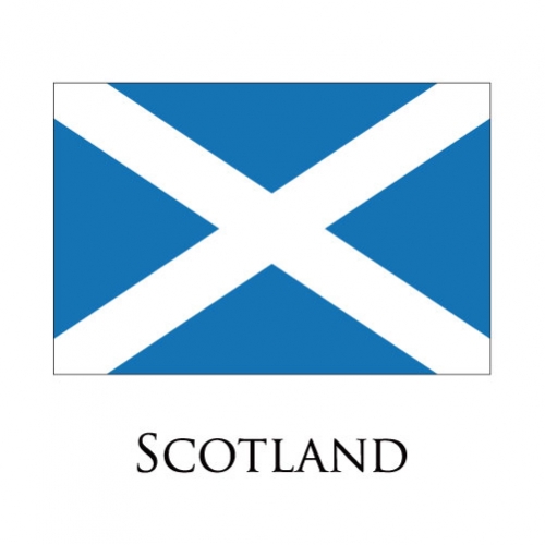 Scotland flag logo heat sticker